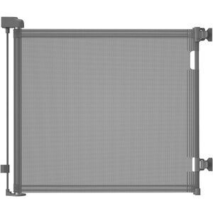 Retractable Baby Gate Extra Wide Mesh Safety Kid Pet Safety Stair 55"Wx33" Grey